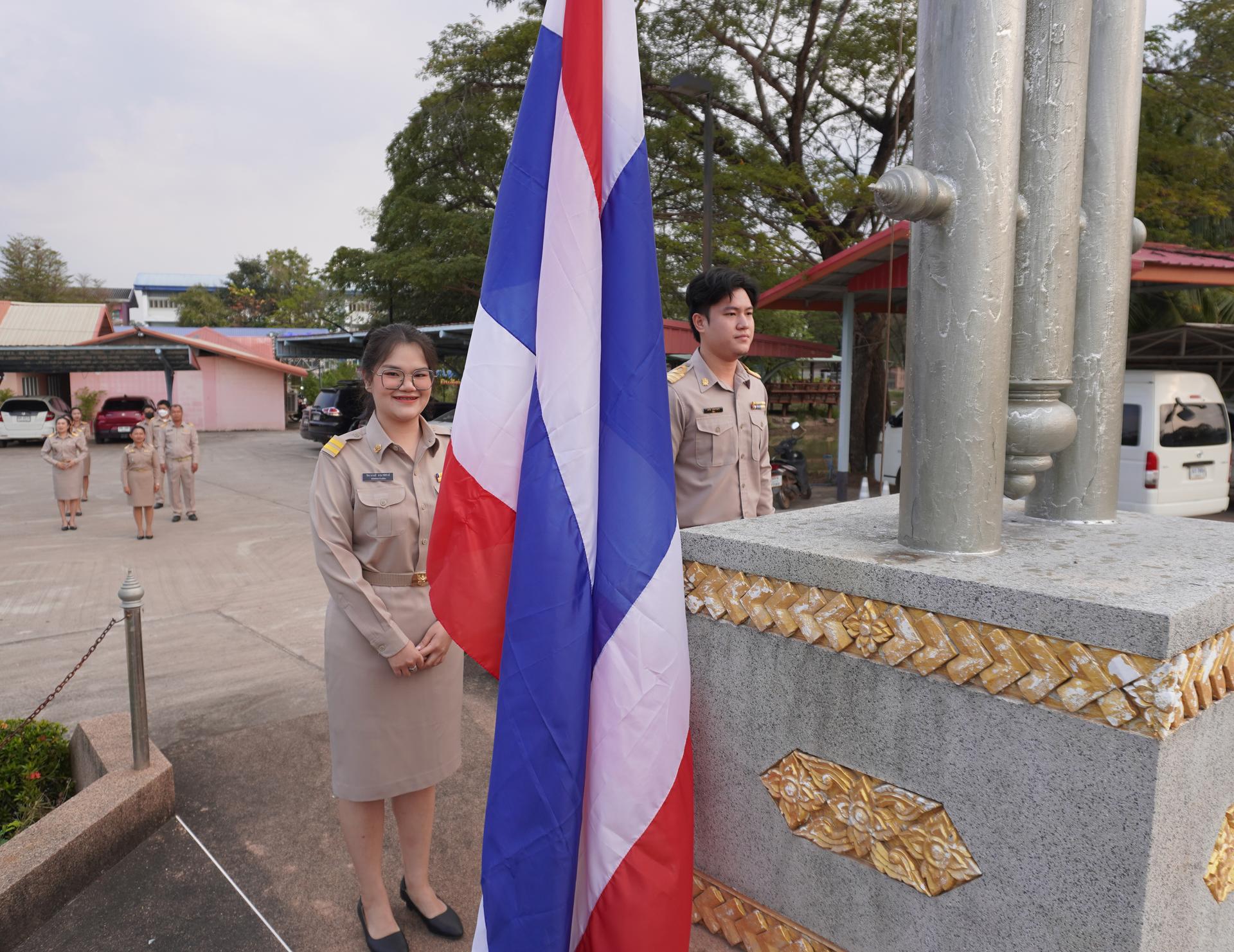 การจัดกิจกรรมเข้าแถวเคารพธงชาติ ประจำเดือนมกราคม 2567